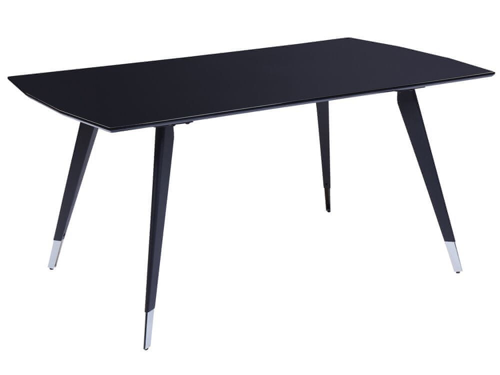 Beliani Jedálenský stôl 160 x 90 cm čierny MOSSLE
